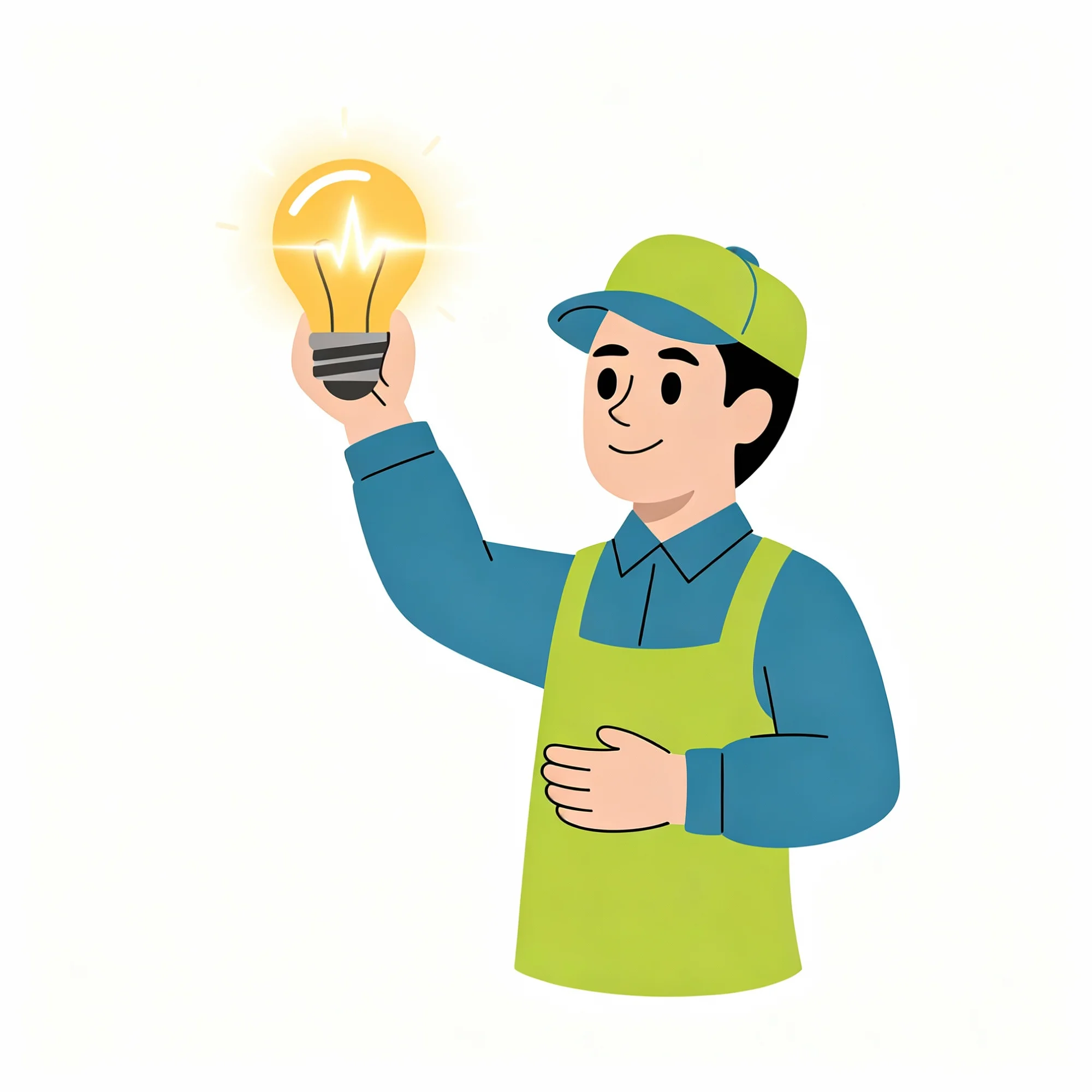 Loading… Electrician at work